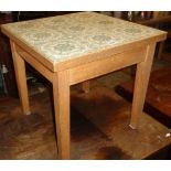 1960s tile top coffee table