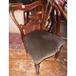 Victorian mahogany set of four balloon back dining chairs