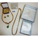 Vintage Christian Dior designer necklaces and earrings with boxes
