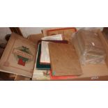 Assorted stamp albums and cigarette card albums
