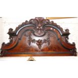 19th c. carved mahogany panel