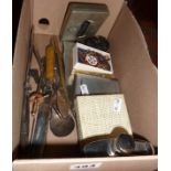 Assorted items inc. cutlery and cigarette case, etc.