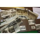 Two military photograph albums and loose photos of trenches, etc.