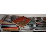 Tank magazines, War Illustrated, Bruce Bairnsfather books, etc. (shelf of)