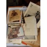 Box of postcards and photographs etc.