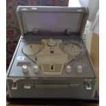 Vintage Philips reel-to-reel tape recorder in case