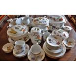 Extensive Royal Worcester Evesham collection, inc. tureens, coffee pot, cups and saucers, plates,