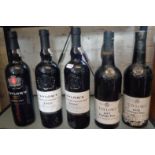 Five bottles of Taylor's vintage port - First Estate Reserve, 2000 x 2, 1977 and 1975