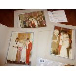 Four official photographs of Ronnie Wood's first wedding to Krissy Findlay in 1971. A young Rod