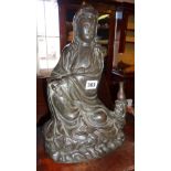 Chinese bronze figure of Guanyin, 38cm tall