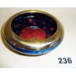 Moorcroft Pomegranate small bowl or dish with silver plated rim