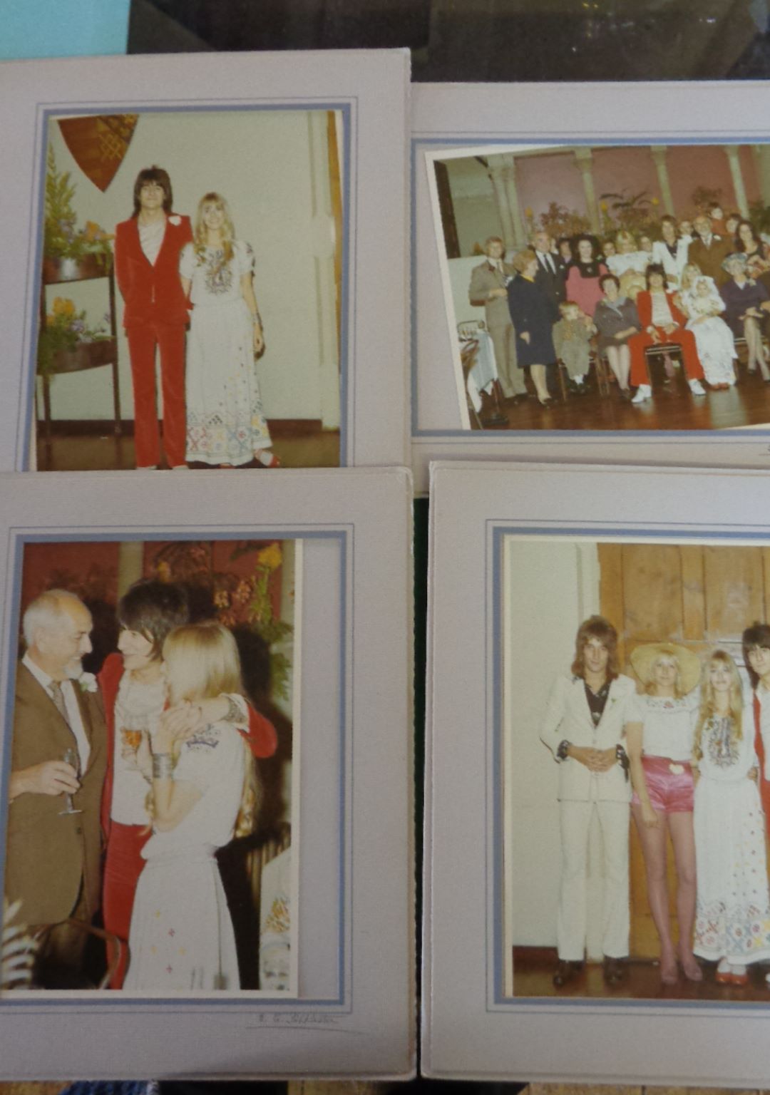 Four official photographs of Ronnie Wood's first wedding to Krissy Findlay in 1971. A young Rod - Image 2 of 3