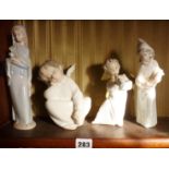 Four Lladro porcelain figurines