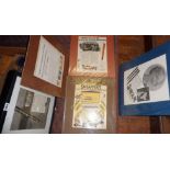 Assorted framed or mounted paper adverts for old fountain pens, inc. Conklin's, Faber, Parker