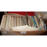 Box of assorted postcards, inc. local