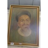 Oil portrait on board of Li Hung Chang, (Viceroy 1823-1901), signed "May"