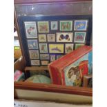 Yogi Bear puzzle blocks, Nutbrown Party biscuit cutters, child's tin globe, framed stamps, etc.