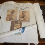 Ronnie Wood Art: A T-Shirt from Art Collection House Exhibition Japan 1991 with images of Hendrix,