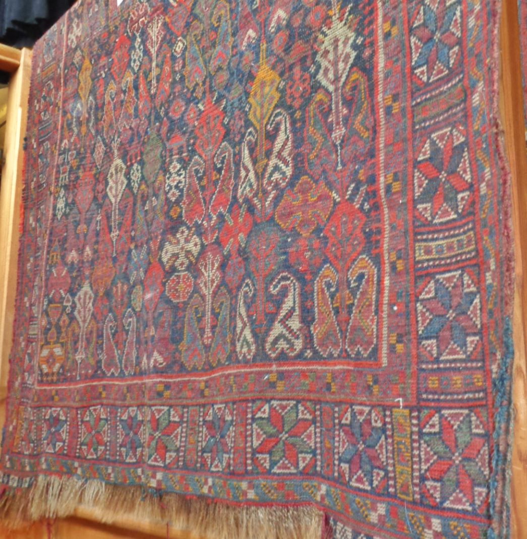 Antique South Persian rug, approx 74" x 49"