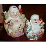 Two antique Chinese porcelain Buddhas