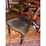 Victorian mahogany set of four balloon back dining chairs