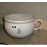 A WW2 "G.R" army chamber pot made by Ashworth Brothers