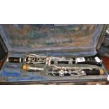 A Romilly Sonata two-piece clarinet in case and a Hanson similar