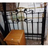 Victorian brass and iron double bedstead