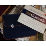 Concorde flight wallet with signed and dedicated 1981 certificate