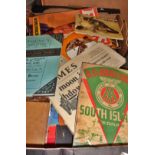 Box of assorted paper ephemera, inc. brewers books and tables, 1960s newspapers and pocket atlas,