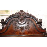 19th c. carved mahogany panel