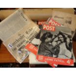 A souvenir copy of "The Borchester Echo" and several late 1940s and 1950s Picture Post
