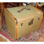 Large 1920s/30s fabric covered travel trunk