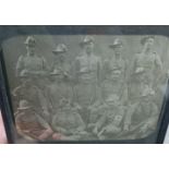 Wooden box containing glass lantern slides depicting scenes from the Boer War