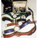 Vintage men's watches, studs, cufflinks, etc.