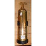 A Pyrene polished brass fire extinguisher