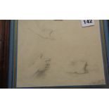 Pencil study of hands dated 1807