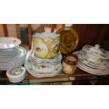 Copeland Spode part dinner service with tureen and meat platters and other china