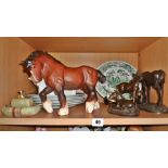 Royal Doulton Shire Horse, other horse figures, tableware and novelty teapot