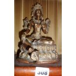 Bronze Tibetan buddha goddess Tara Kwan-yin