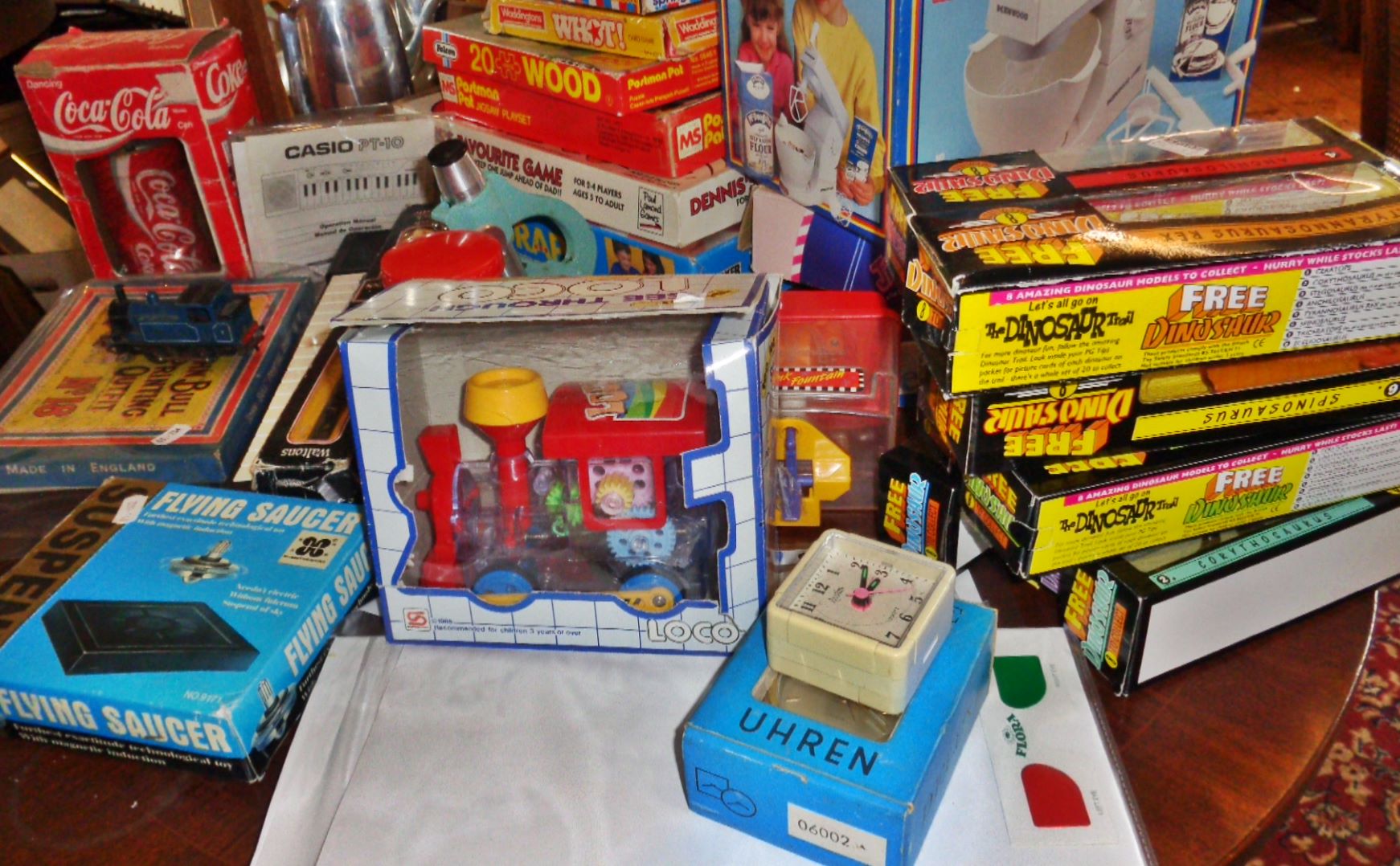 Vintage and contemporary children's toys and games