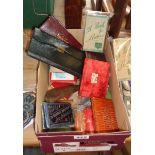 Good collection of assorted fabric and leather needle cases