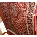 Modern Keshan rug with red ground, 1.90m x 1.40m