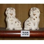 Pair of small Staffordshire dogs