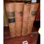 Four volumes leatherbound Clarke's "Works of William Shakespeare" 1864