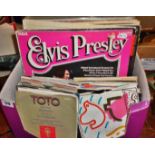 1970s/80s vinyl LP records and singles, inc. Elvis