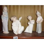 Four Lladro porcelain figurines