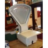 Set of old enamel Avery shop scales