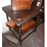 Edwardian inlaid faux rosewood occasional table