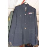 A Queens Royal Regiment (West Surrey) uniform jacket with medal ribbons & buttons